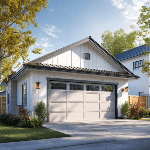 white garage door in a garage door blog